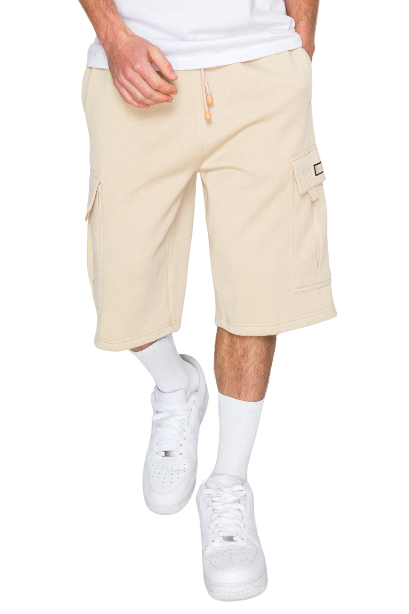 Baggy Fit Cargo Fleece Shorts