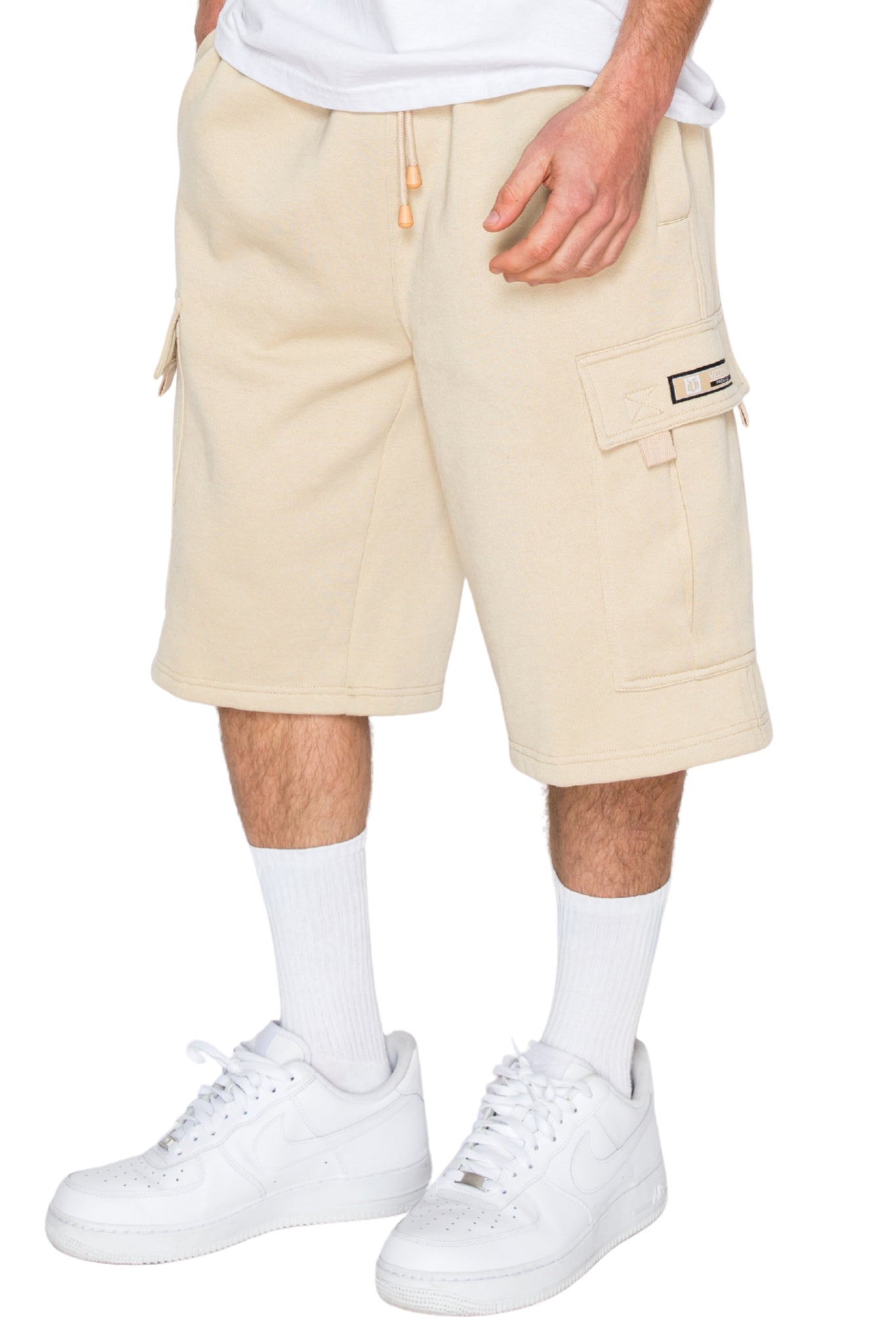 Baggy Fit Cargo Fleece Shorts