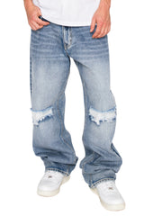 Baggy Fit Distressed Denim Jeans