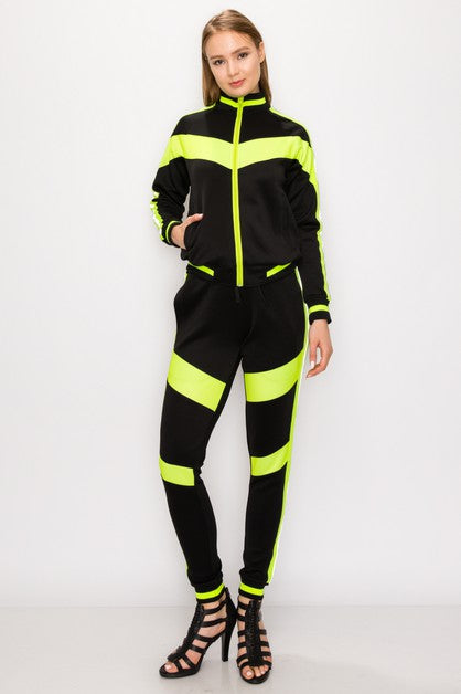 Women's Reflective Moto Track Suit