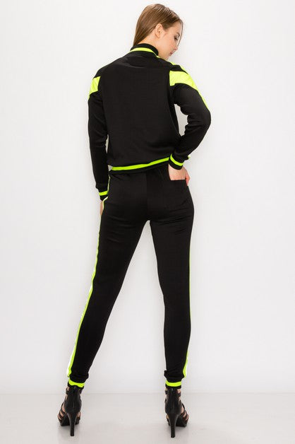 Women's Reflective Moto Track Suit