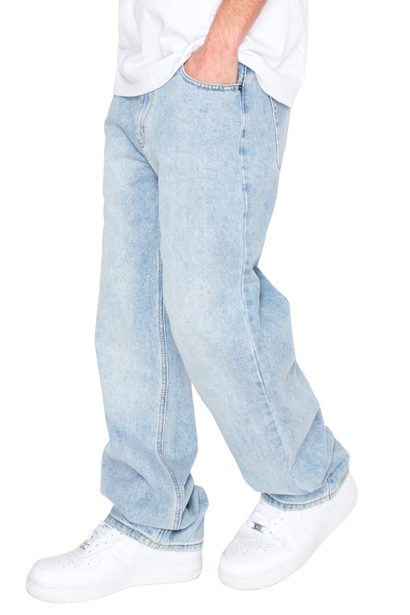 Essential Baggy Denim Jeans - Lt.Indigo