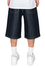 TELLUS Baggy Fit Raw Denim Shorts