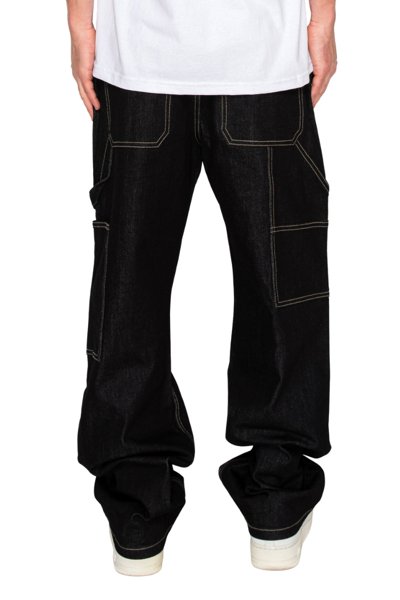 Raw Denim Baggy Fit Carpenter Jeans