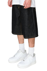 TELLUS Baggy Fit Raw Denim Shorts
