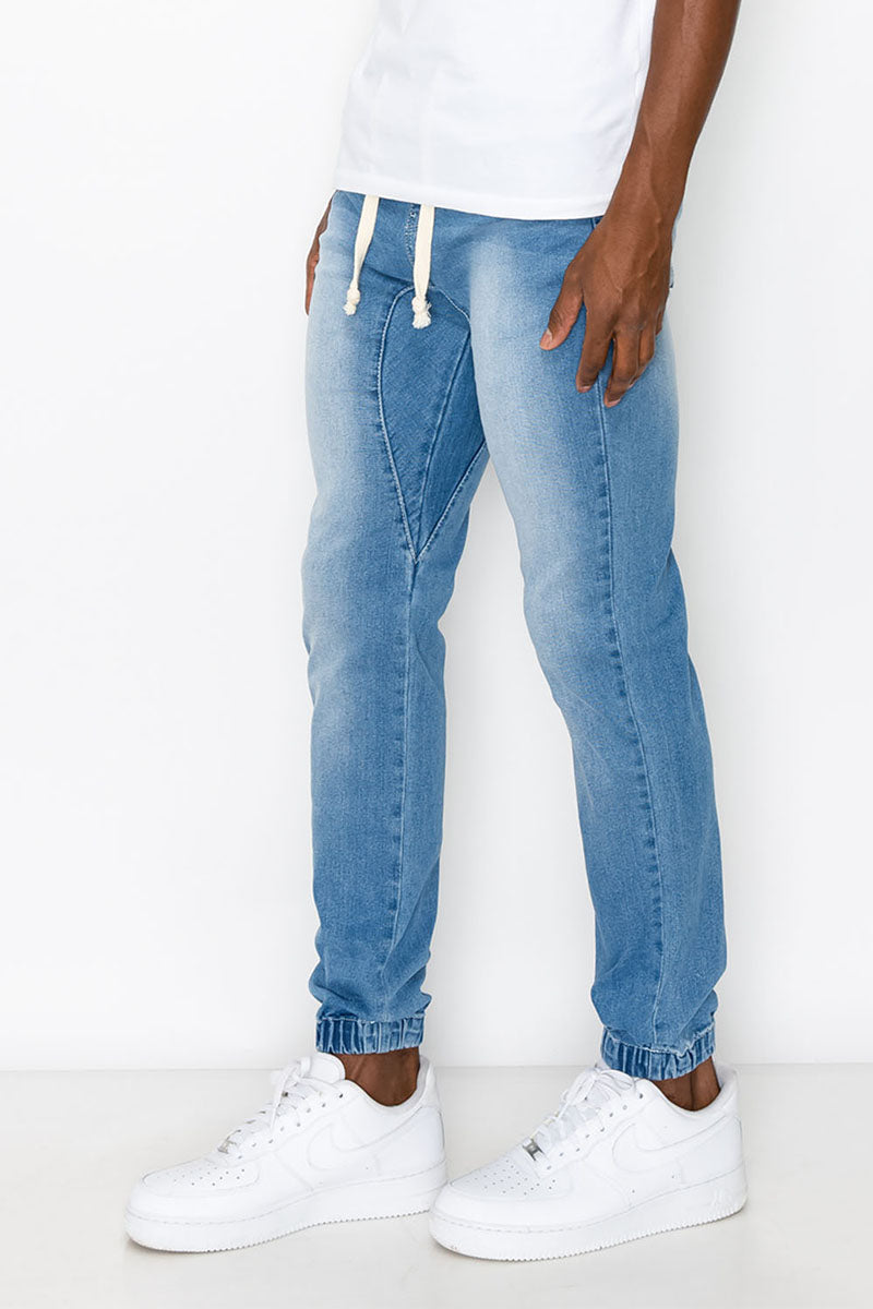 Essential Denim Jogger Pants - Light Indigo