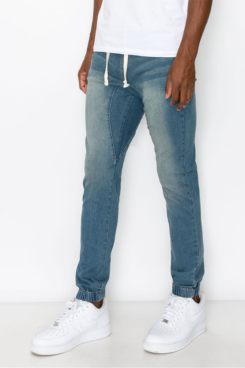 Maong jogger pants top