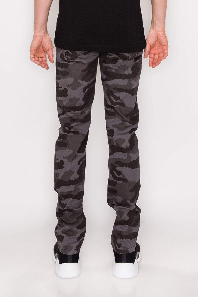 Camouflage Skinny Fit Jeans - Black Camo