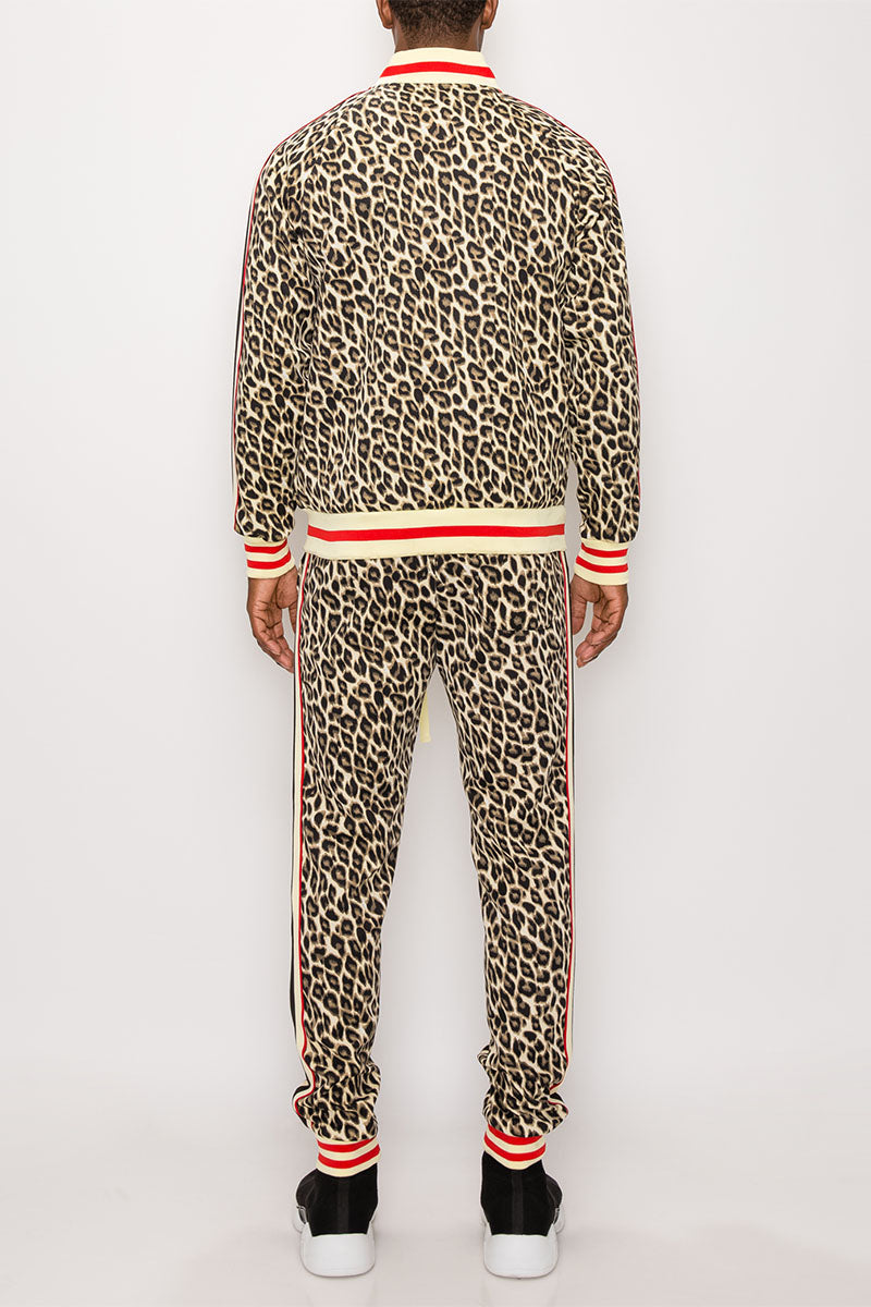 LEOPARD TRACK SUITS - BROWN