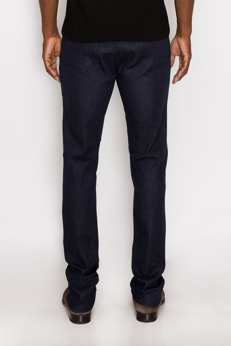 SLIM RAW DENIM JEANS - INDIGO / INDIGO