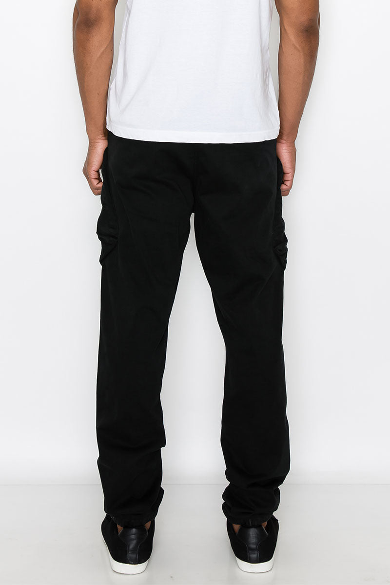 Garment Washed Zipper Cargo Pants