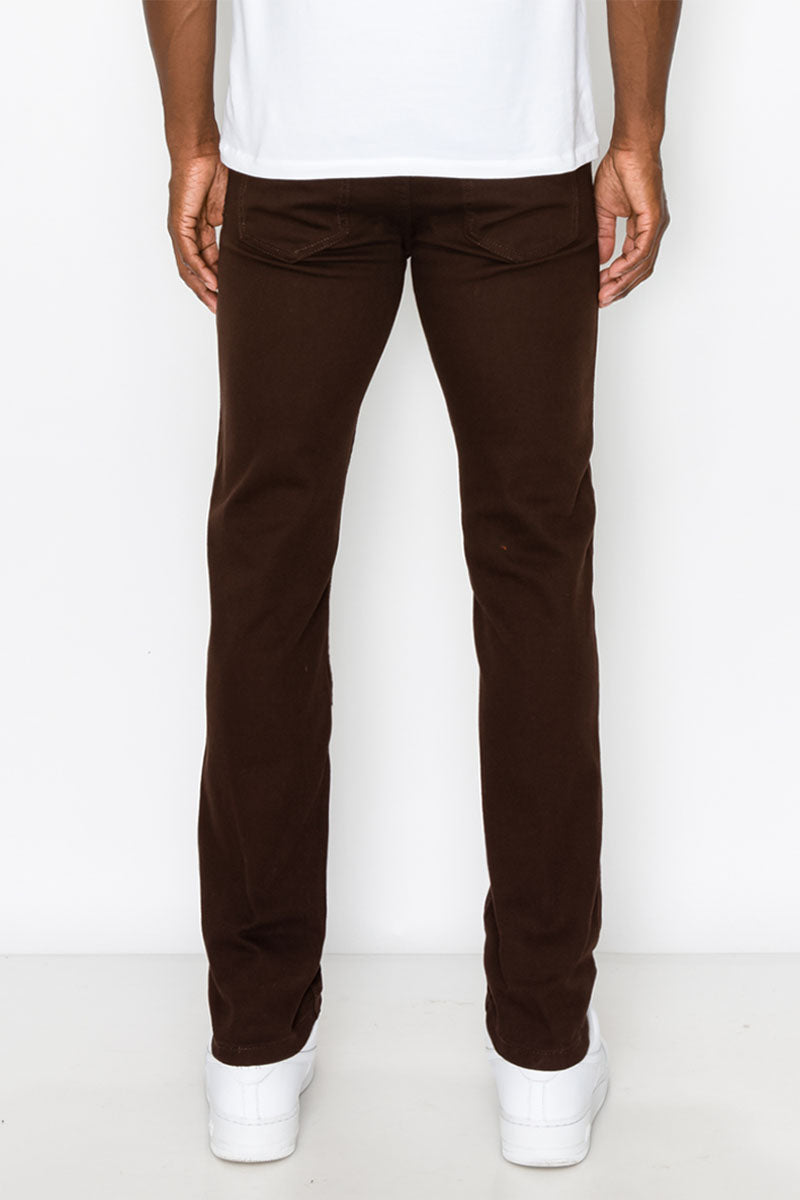 ESSENTIAL COLORED SKINNY JEANS - BROWN