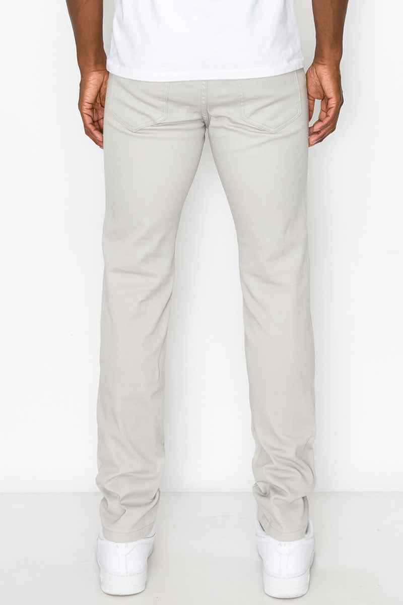 ESSENTIAL COLORED SKINNY JEANS - LIGHT GREY
