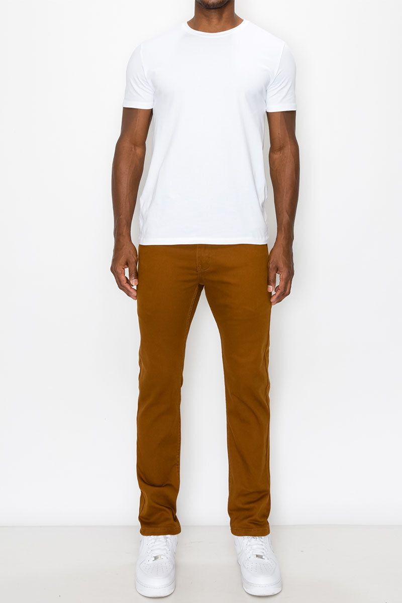 ESSENTIAL COLORED SKINNY JEANS -  MOCHA