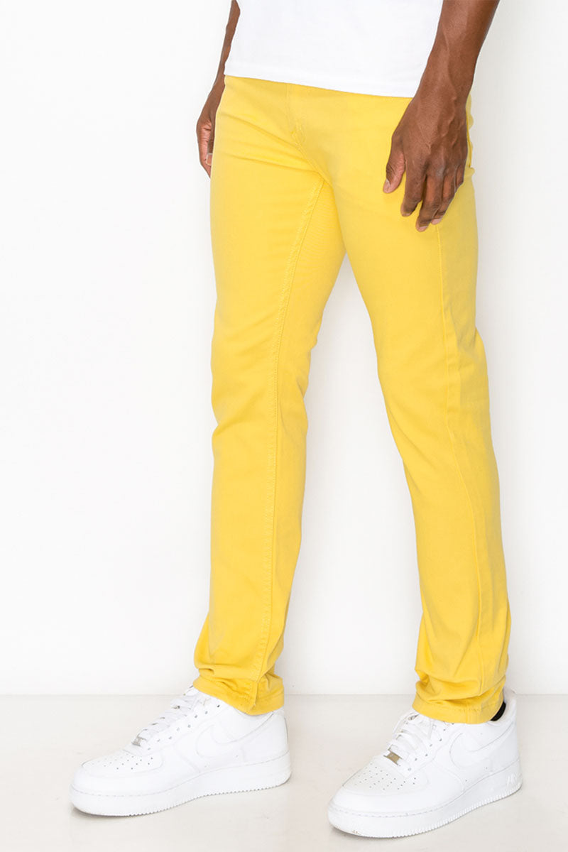 ESSENTIAL COLORED SKINNY JEANS - YELLOW