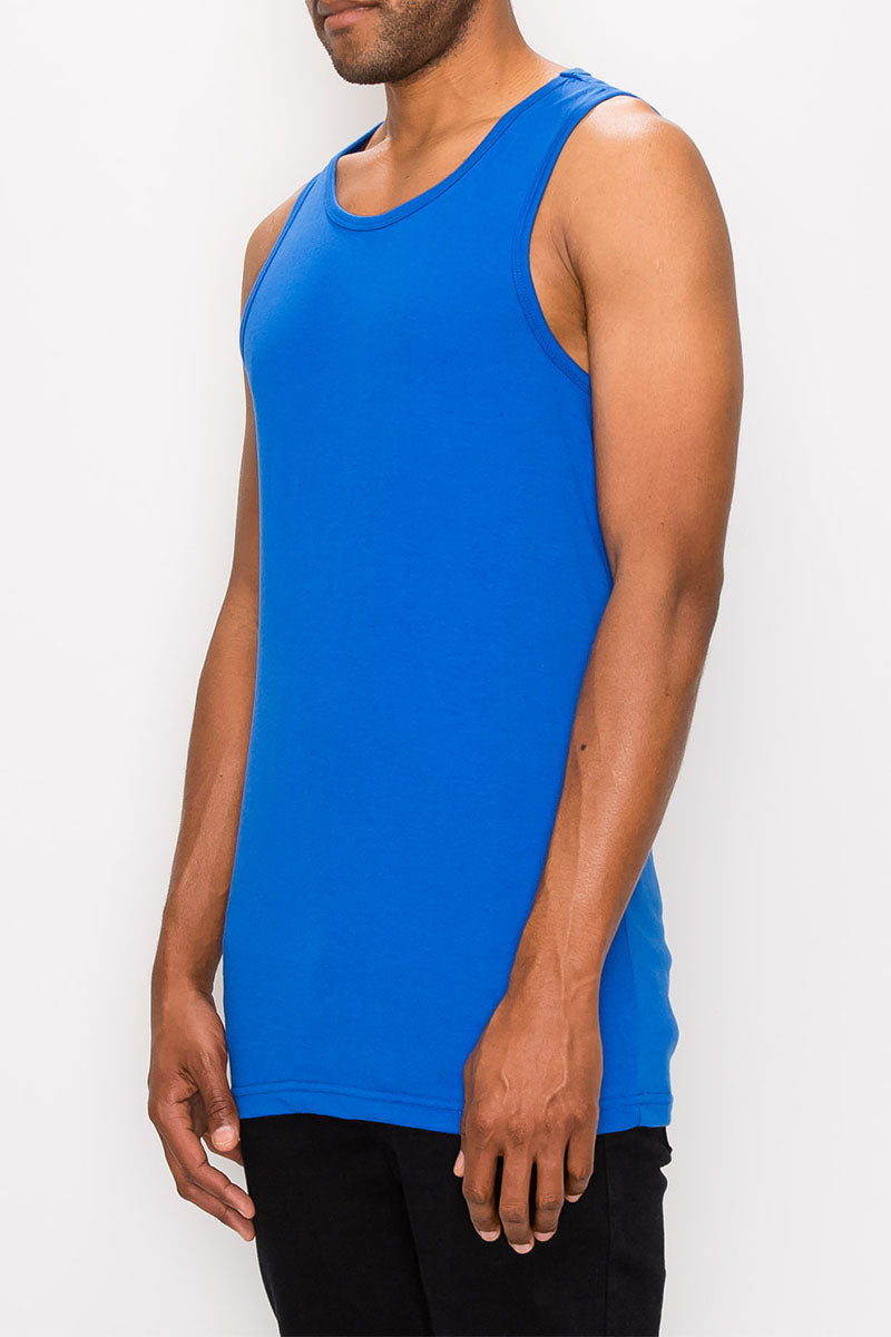 ESSENTIAL LONG LENGTH TANK TOP - ROYAL BLUE