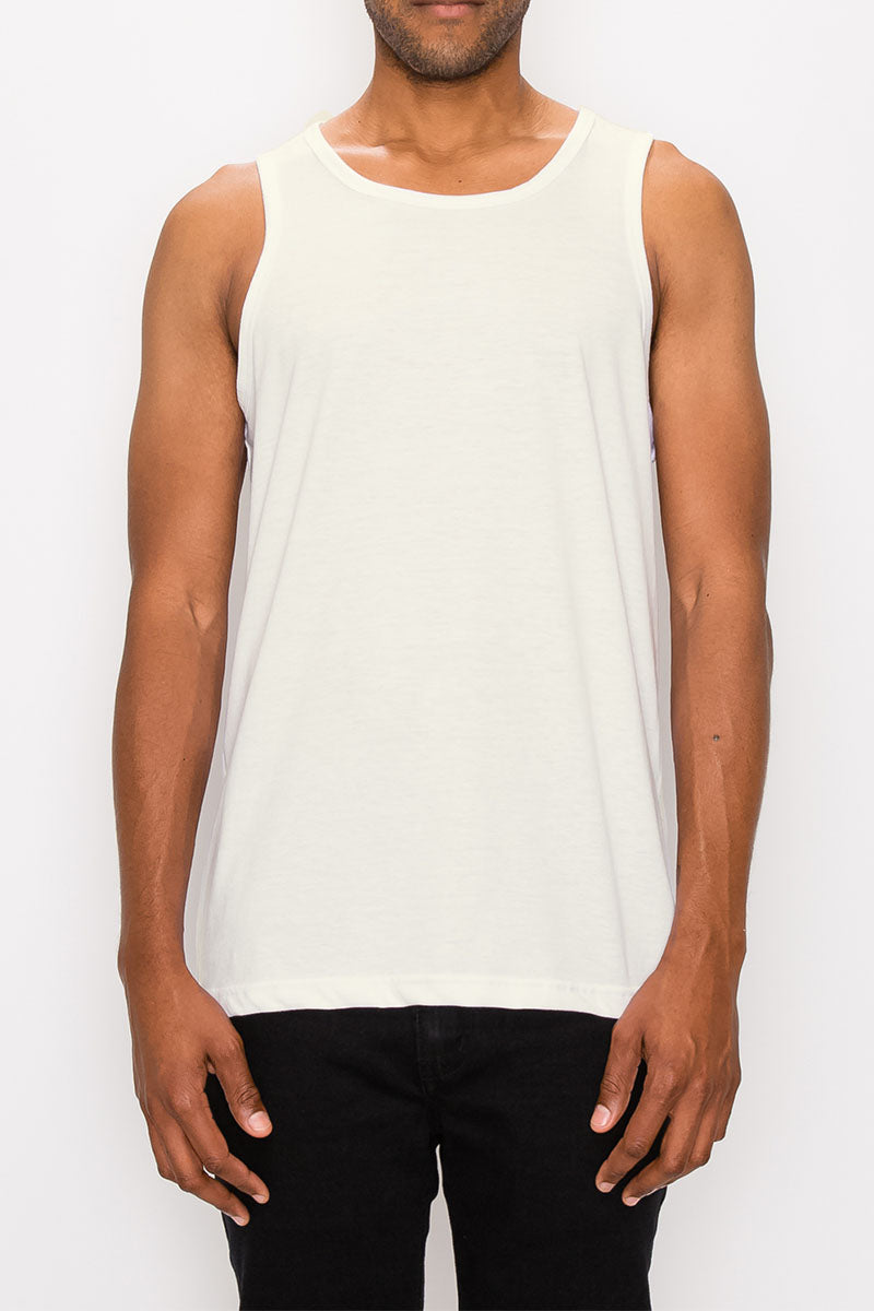 Essential Long Length Tank Top - Off White