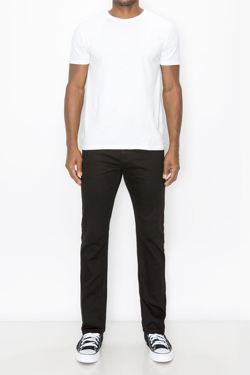 ESSENTIAL COLORED  SLIM JEANS -  BLACK