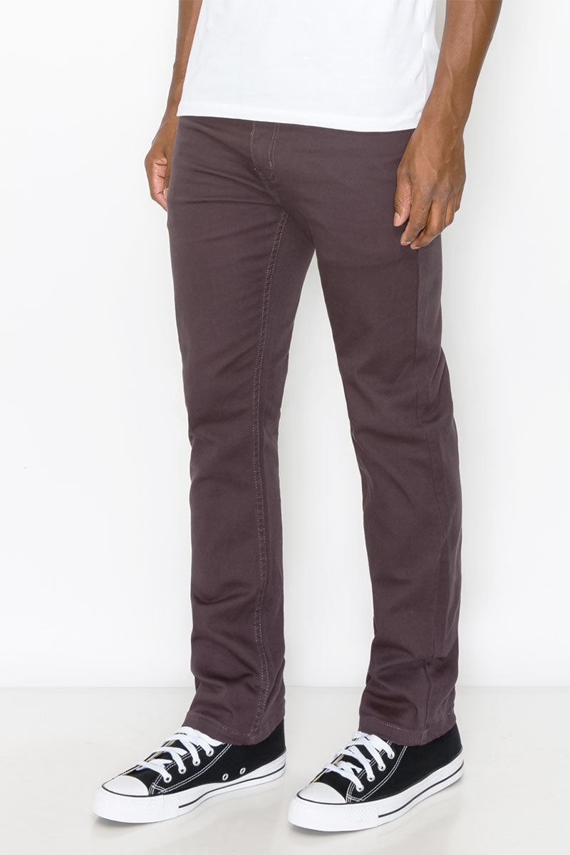 ESSENTIAL  COLORED SLIM  JEANS -  CHARCOAL