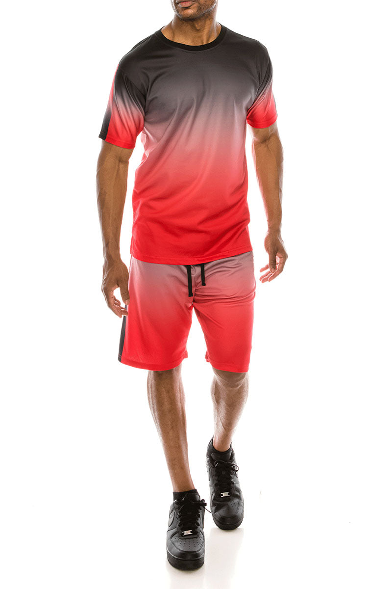 GRADATION TRACK SUITS SET - RED