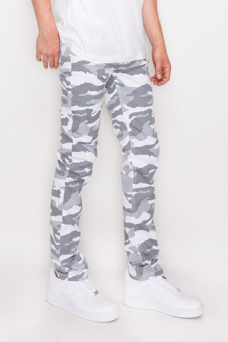 Camouflage Skinny Fit Jeans - White Camo