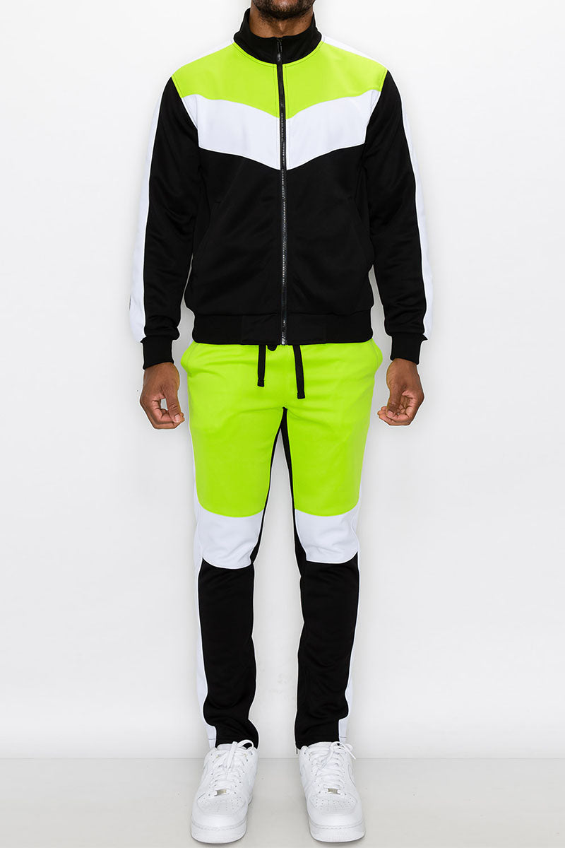 Color Block Track Suit - Frozen Yellow