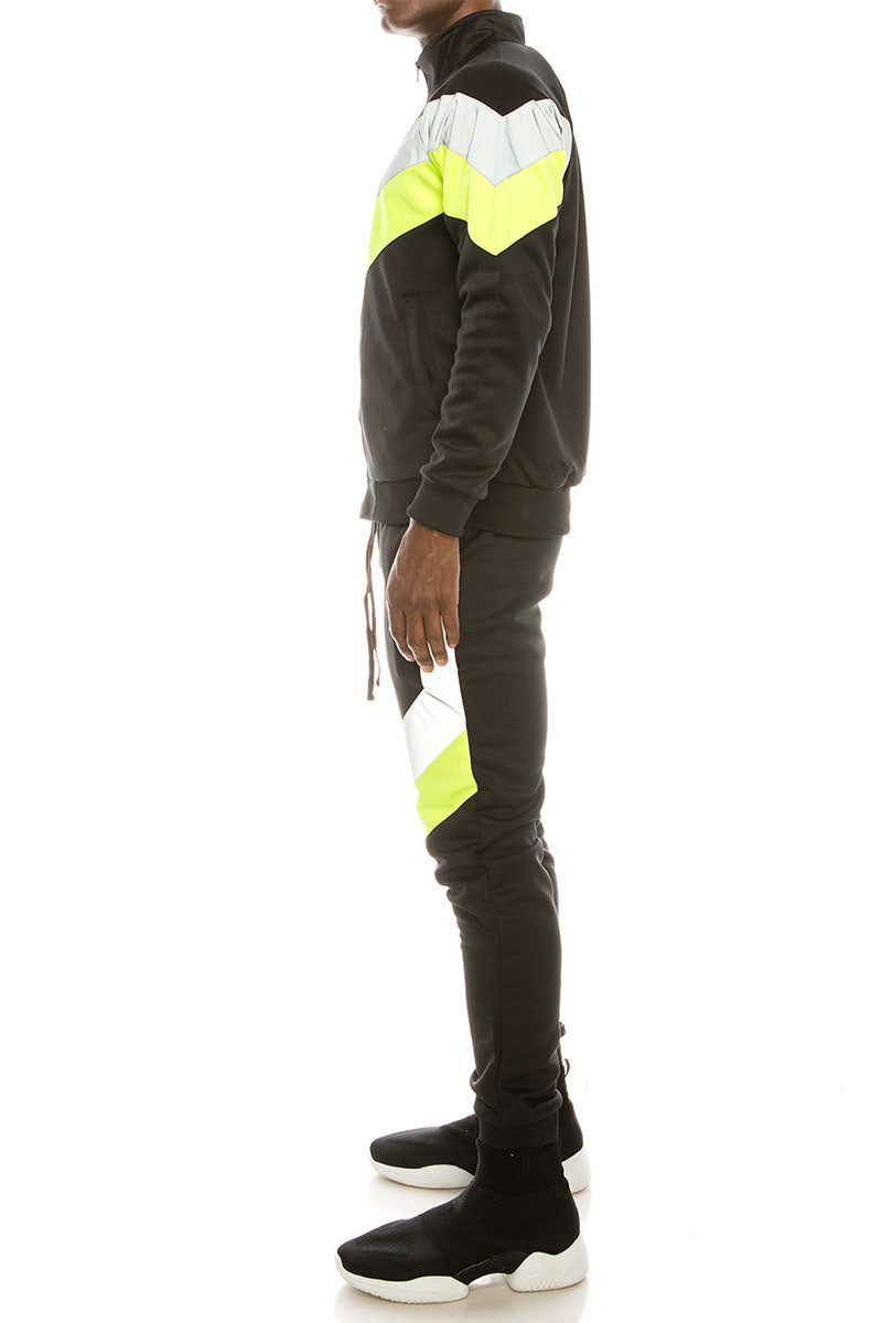 REFLECTIVE PANEL TRACK SET - NEON YELLOW