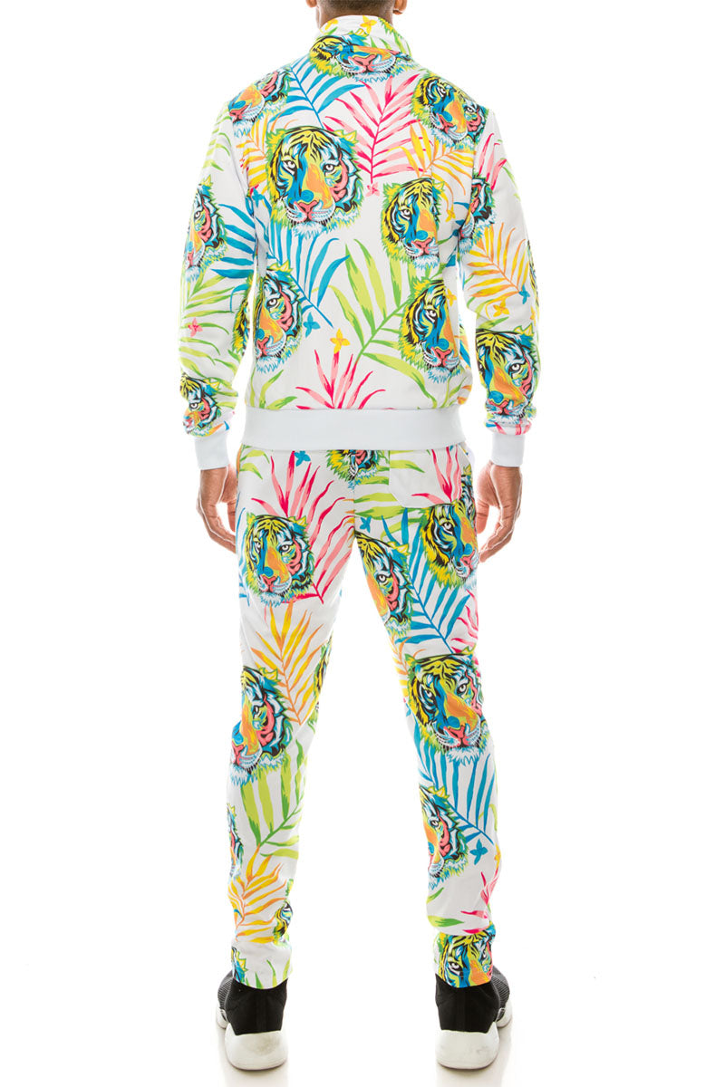 NEON TIGER TRACK SUITS SET - WHITE