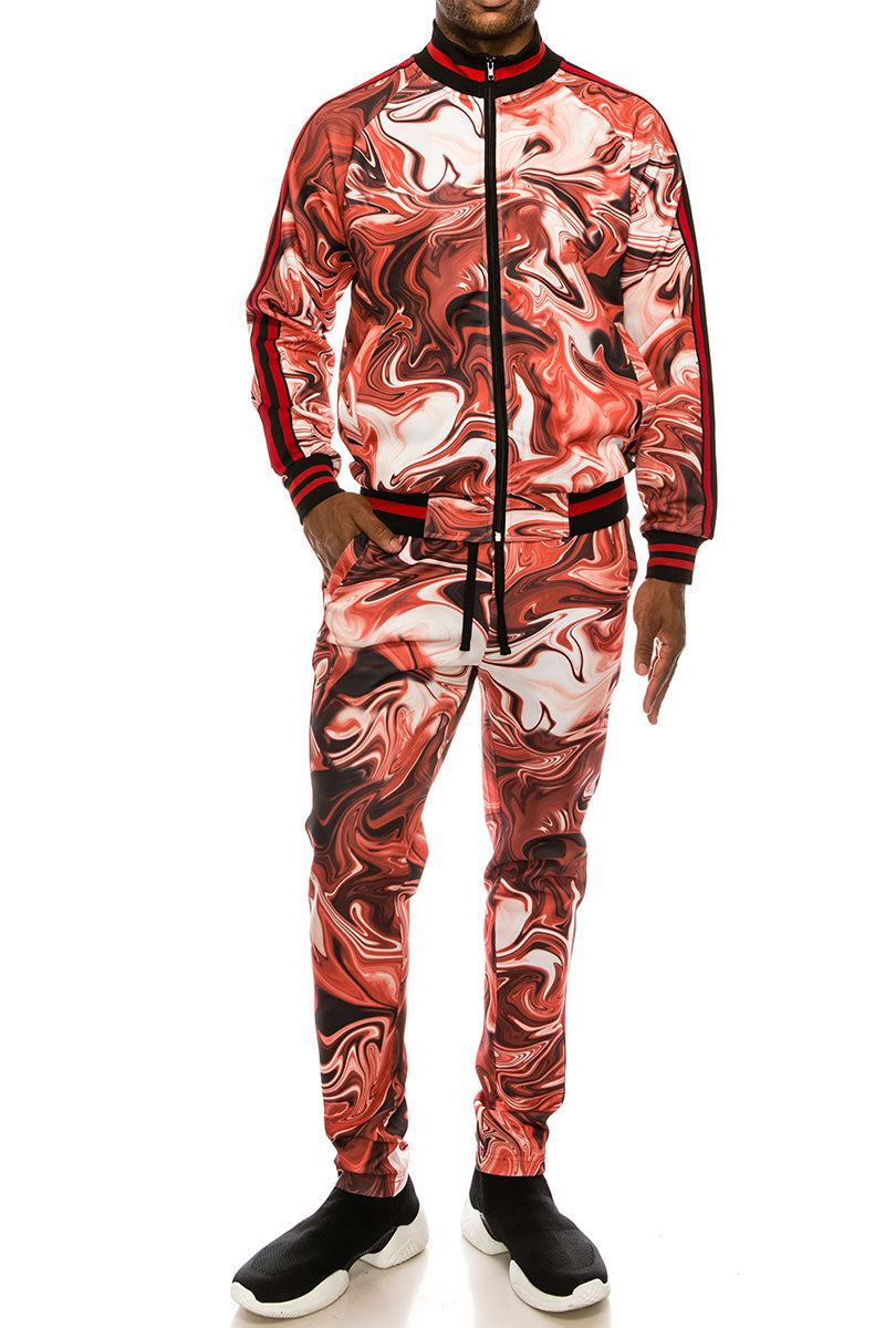 MARBLE TRACKSUITS - BURGUNDY