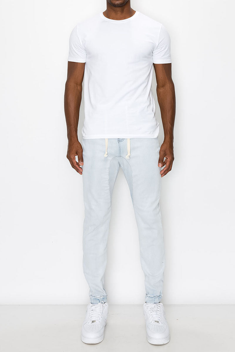 Essential Denim Jogger Pants - Ice