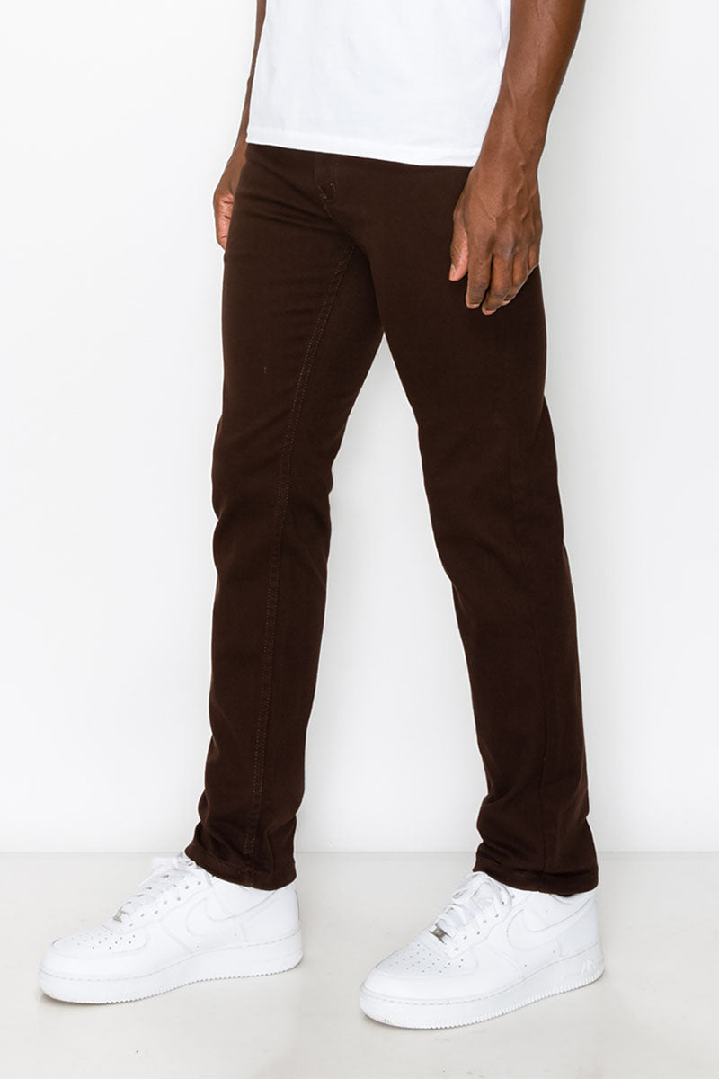 ESSENTIAL COLORED SKINNY JEANS - BROWN