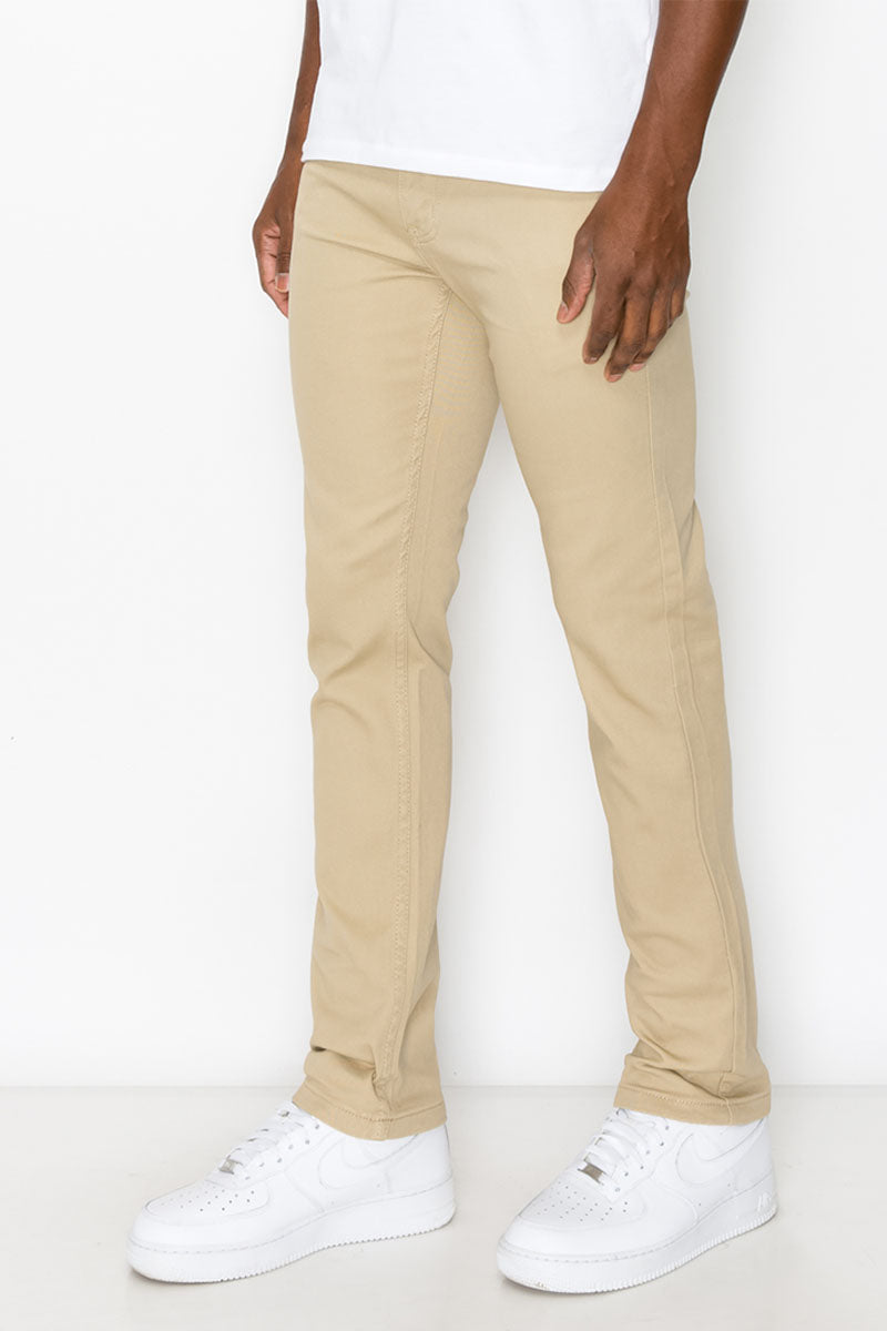 ESSENTIAL COLORED SKINNY JEANS - KHAKI