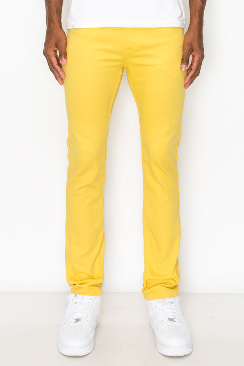 ESSENTIAL COLORED SKINNY JEANS - YELLOW