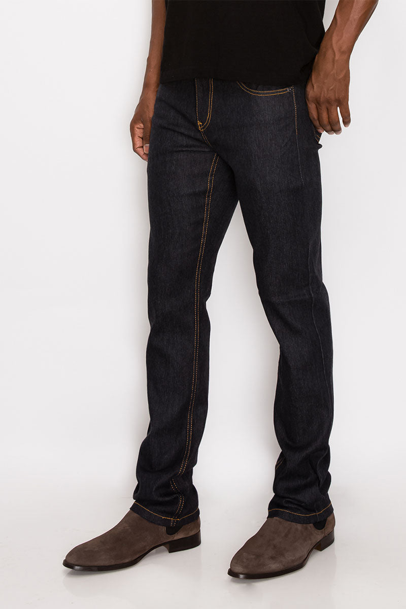 Slim Raw Denim Jeans - Black/Timber