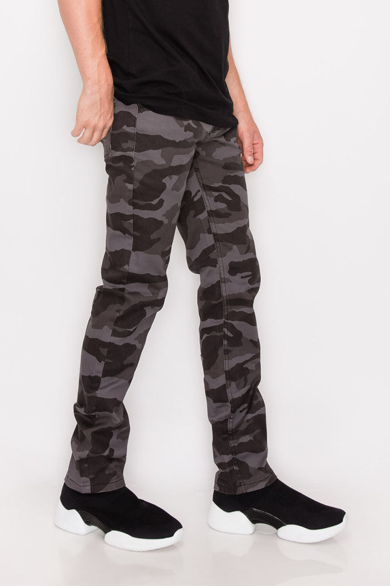 Camouflage Skinny Fit Jeans - Black Camo