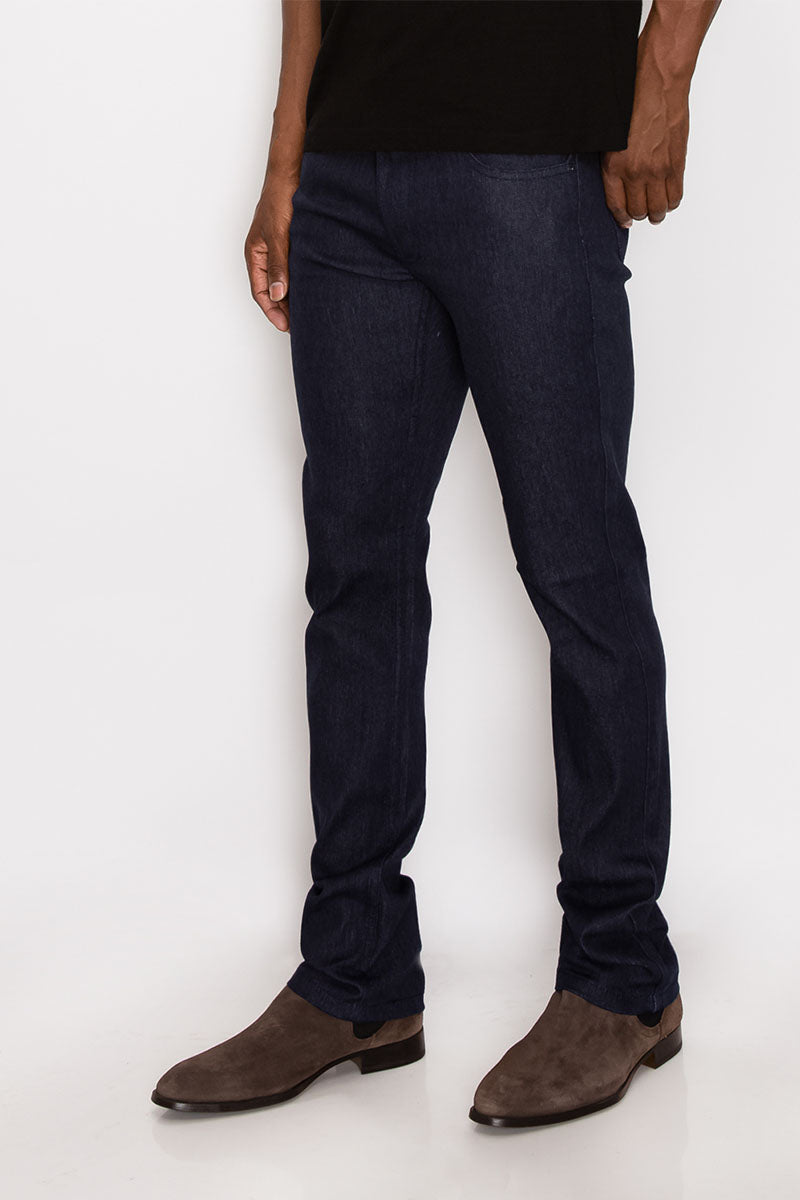 SLIM RAW DENIM JEANS - INDIGO / INDIGO