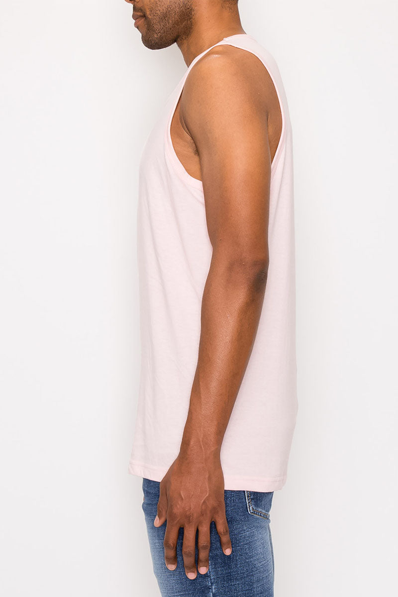 ESSENTIAL LONG LENGTH TANK TOP - DARK PINK
