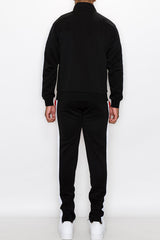 Color Block Track Suit - Red