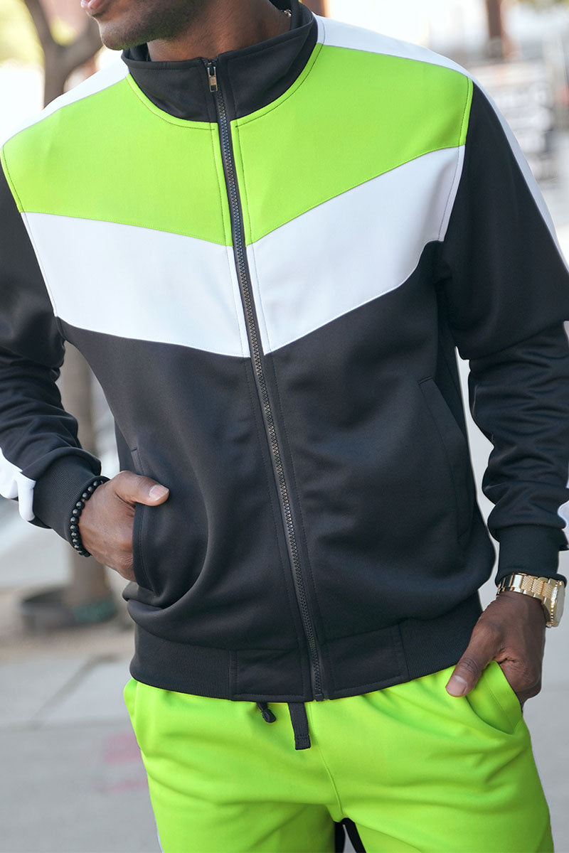 Color Block Track Suit - Frozen Yellow