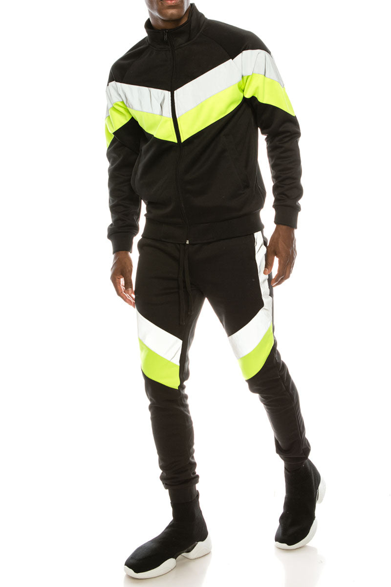 REFLECTIVE PANEL TRACK SET - NEON YELLOW