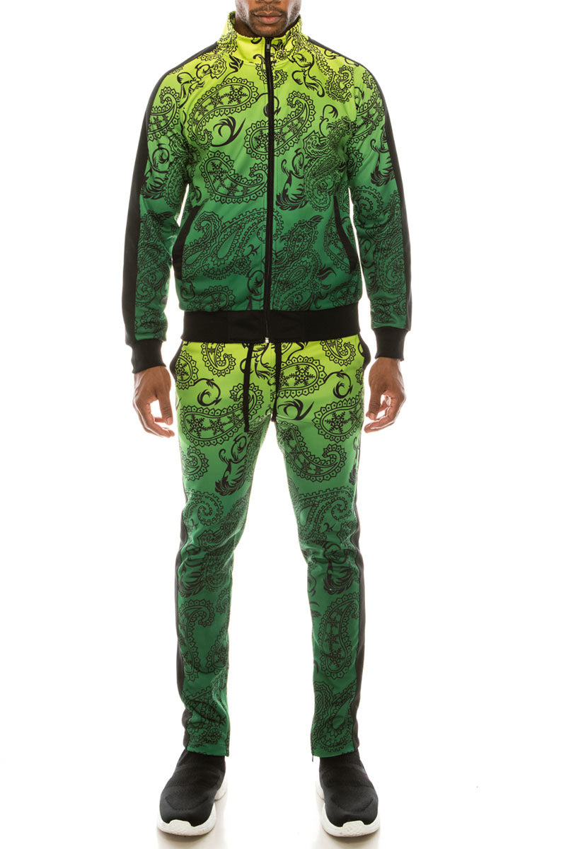 Paisley Ombre Track Suit - Frozen Yellow
