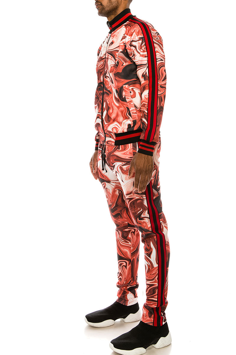 MARBLE TRACKSUITS - BURGUNDY