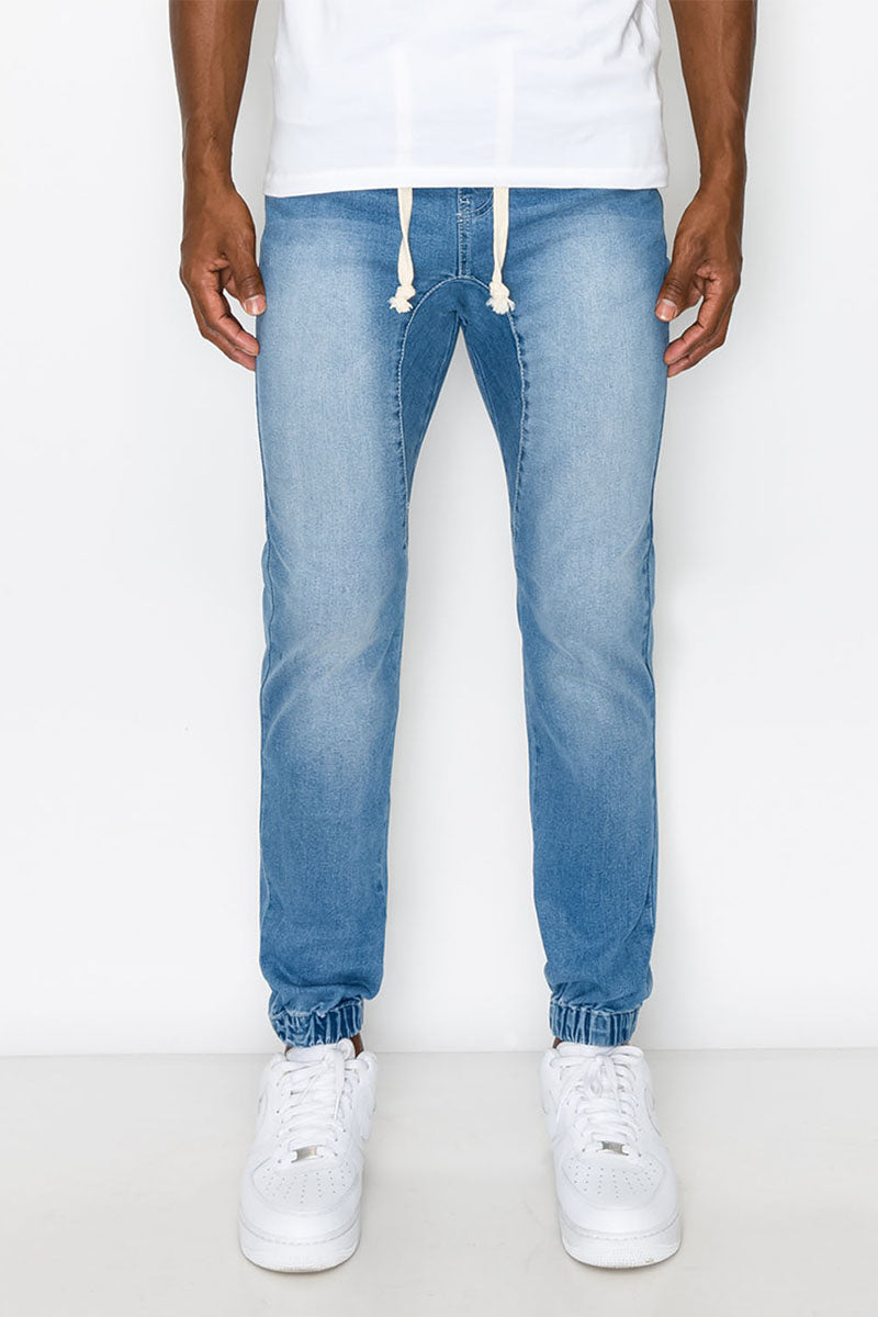 Essential Denim Jogger Pants - Light Indigo