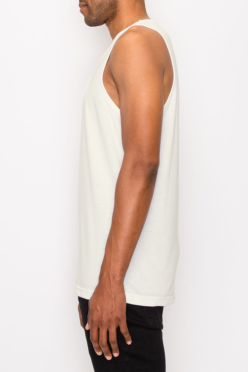 Essential Long Length Tank Top - OFF WHITE