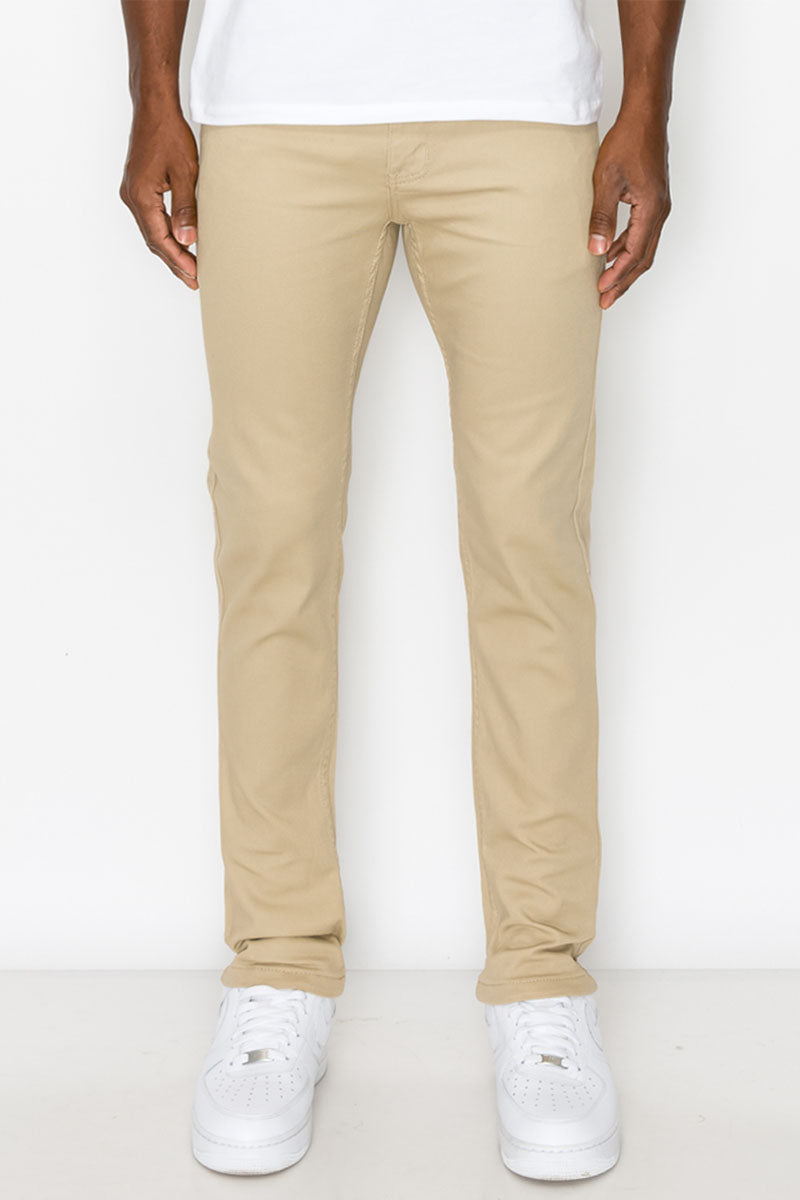 ESSENTIAL COLORED SKINNY JEANS - KHAKI