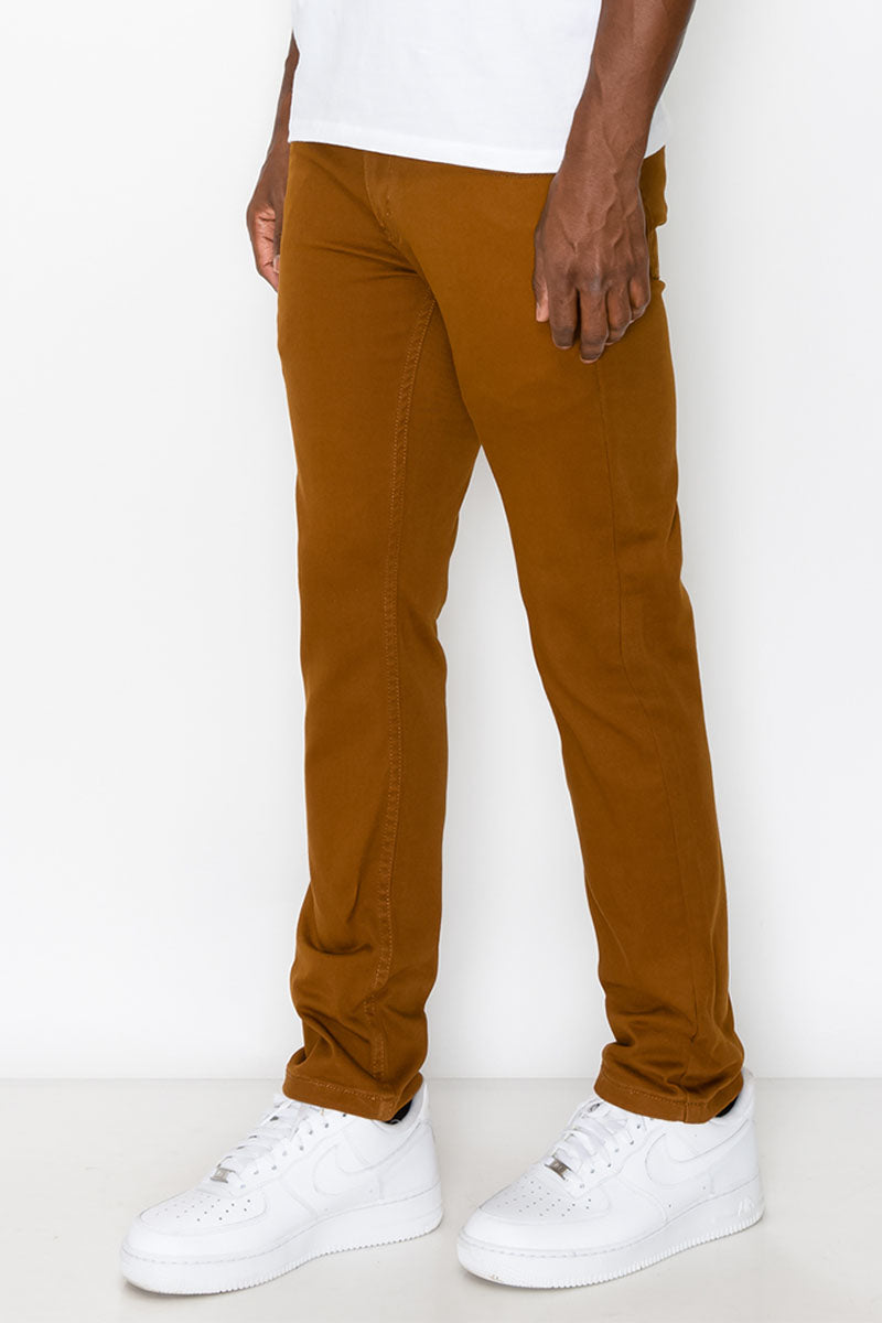 ESSENTIAL COLORED SKINNY JEANS -  MOCHA