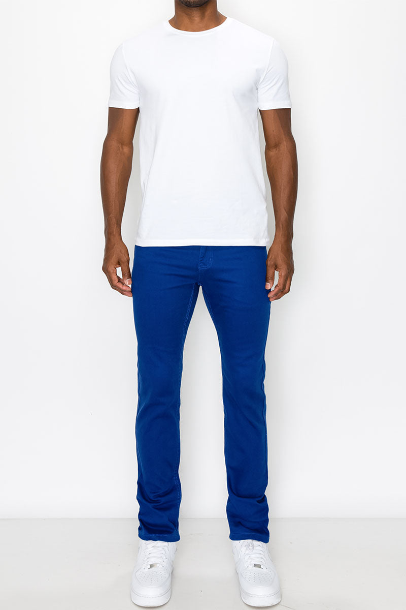 ESSENTIAL COLORED SKINNY JEANS - ROYAL BLUE