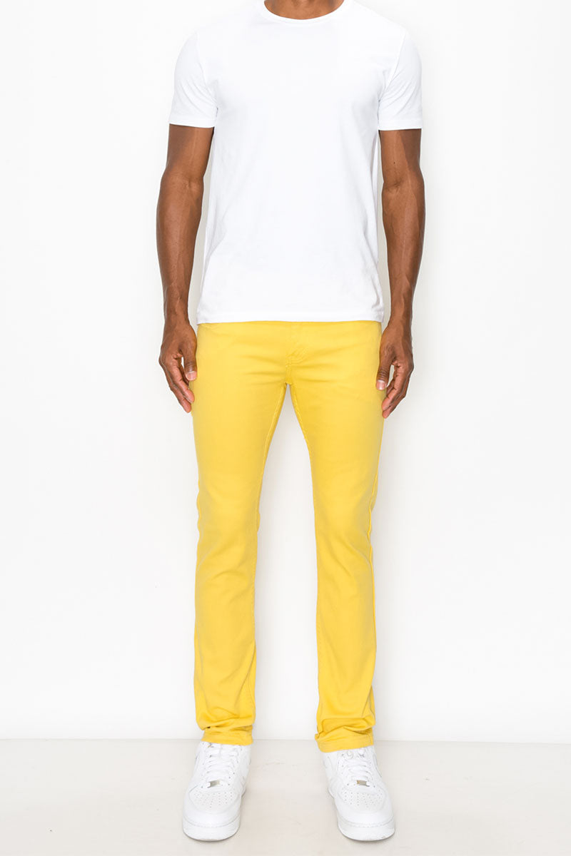 ESSENTIAL COLORED SKINNY JEANS - YELLOW