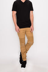 Twill Stacked Jogger Pants