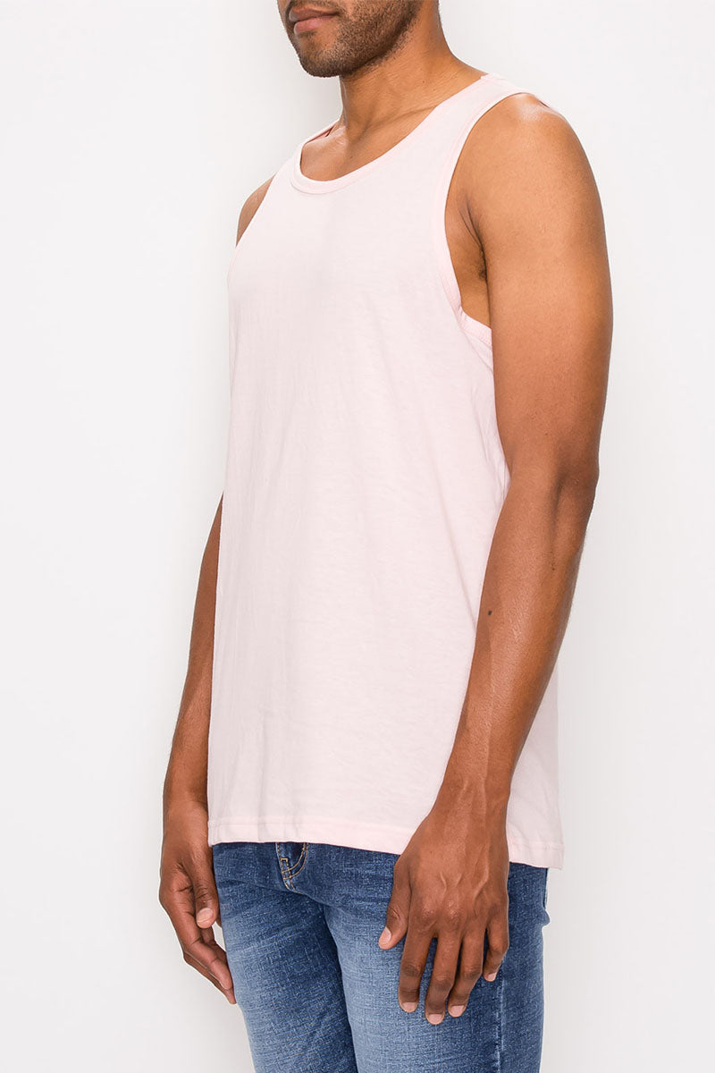 ESSENTIAL LONG LENGTH TANK TOP - DARK PINK
